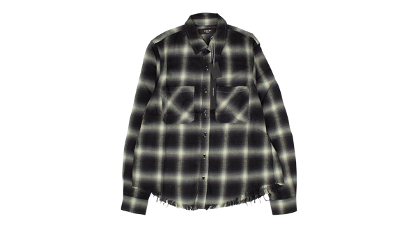 Shadow Plaid Blouse "Green And White"