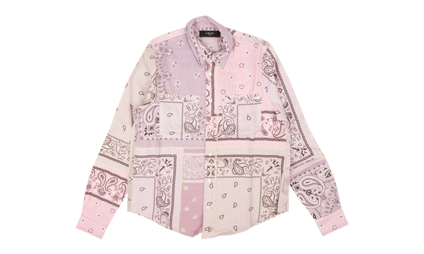 Cotton Bandana Reconstructed Flannel Shirt "Purple"