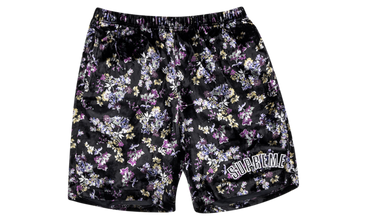 Floral Velour Shorts 