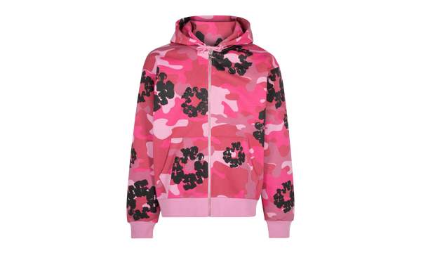 Cotton Wreath Hoodie "Pink Camo"