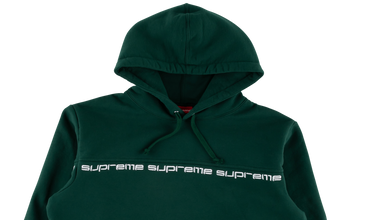 Text Stripe Hooded Sweatshirt 