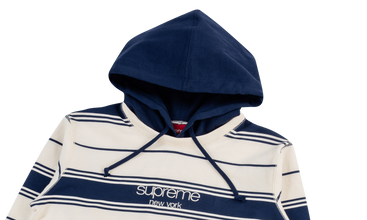Striped Hooded Crewneck