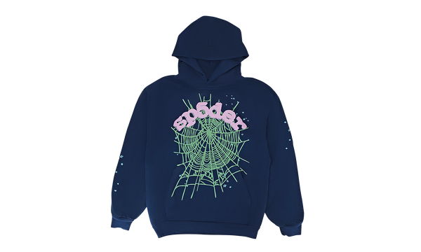 SP5DER OG WEB NAVY PINK HOODIE "Navy, Pink"
