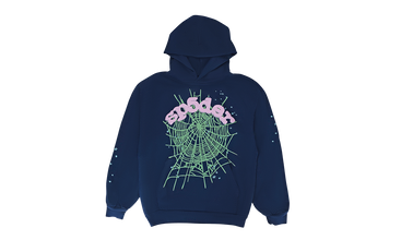 SP5DER OG WEB NAVY PINK HOODIE 