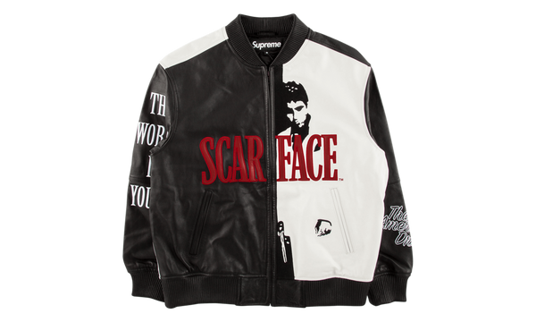 Scarface Embroidered Leather Jacket "FW 17"