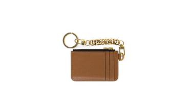 PEBBLED W/ LOGO CHAIN WALLET 