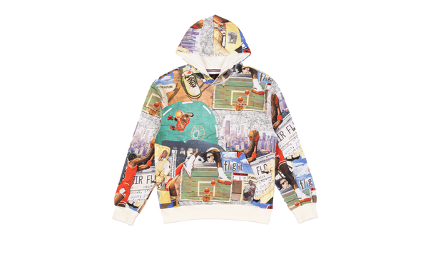 Brooklyn Fleece Printed Pullover Hoodie "BEIGE"