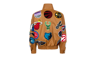 NBA Collage Vegan Leather Jacket 