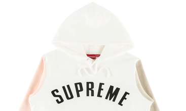 Color Block Arc Logo Hooded Sweatshirt 