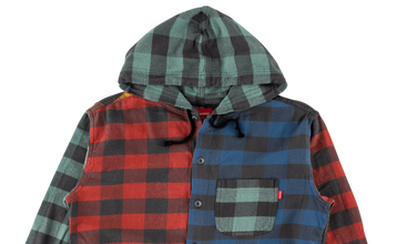 Hooded Buffalo Plaid Flannel Shirt 