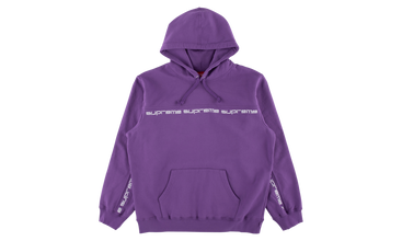 Text Stripe Hooded Sweatshirt 