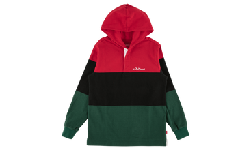 Block Striped Hooded Rugby 