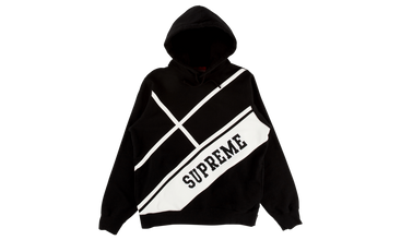 Diagonal Hooded Sweatshirt 