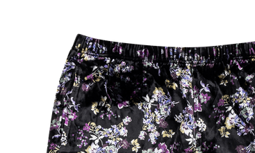 Floral Velour Shorts 