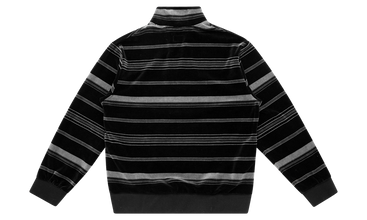Stripe Velour Half Zip Pullove 