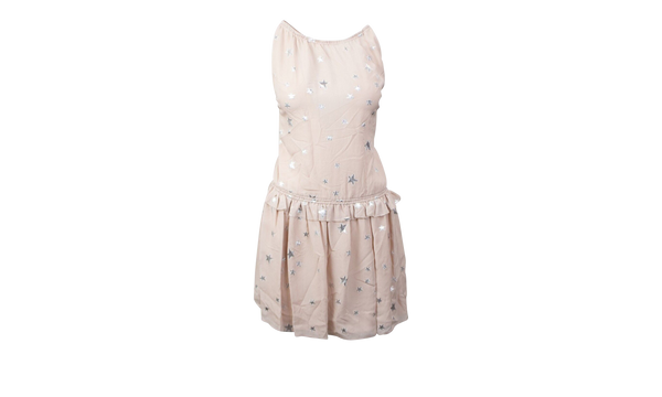 Stars Fil Coupe Halter Dress "Nude"
