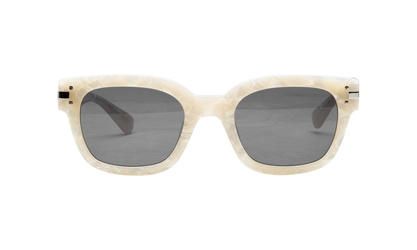 Aviator Logo Sunglasses "White"
