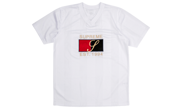 Velvet Logo Mesh Stripe Top