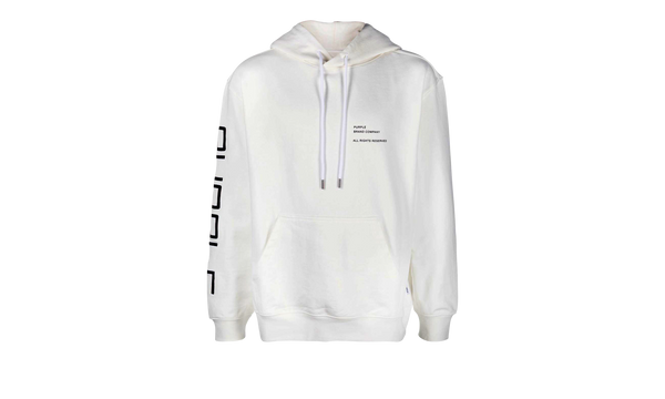 FRENCH TERRY PULLOVER HOODY - WORDMARK COCONUT MILK "White"