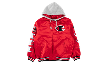 Champion Hooded Satin Varsity Jacket 