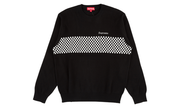 Checkered Panel Crewneck Sweater "SS 18"