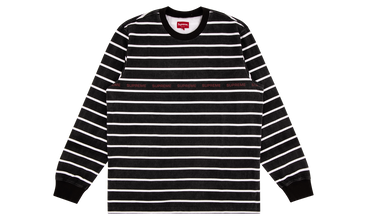 Printed Stripe Pique LS Top 