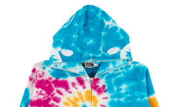 Tie Dye Shark Wide Full Zip Hoodie