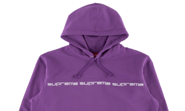 Text Stripe Hooded Sweatshirt 