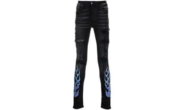 BANDANA FLAME JEAN AGED "BLACK BLUE"