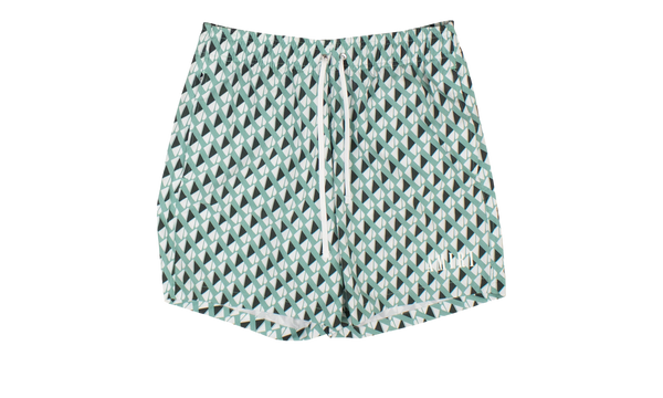 AAA Swim Trunks "White And Green"