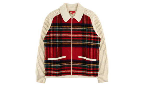 Plaid Front Zip Sweater "FW 18"
