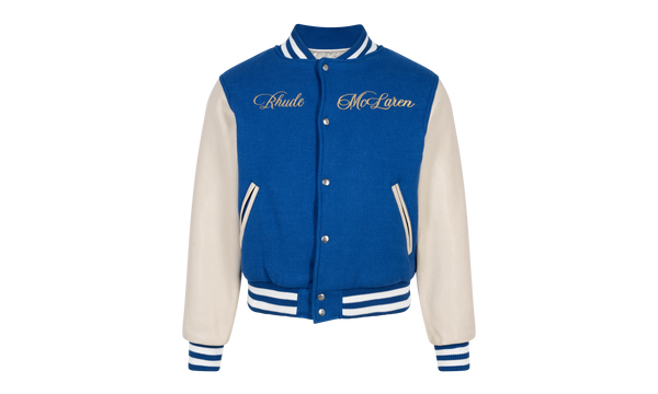 Varsity Team Jacket "Blue And Creme"