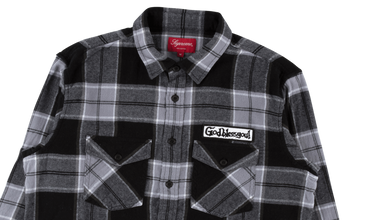 God Bless Plaid Flannel Shirt 