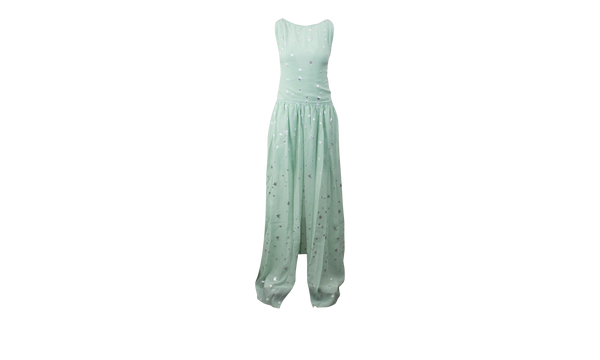 Stars Fil Coupe Halter Dress "Green"