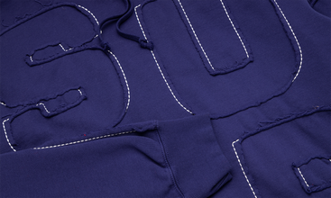 Cutout Letter Hoodie 