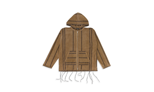 PERFORATED WHIP HOODIE "Mink/Charcoal"