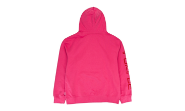 FRENCH TERRY PULLOVER HOODY - WORDMARK HOT PINK 