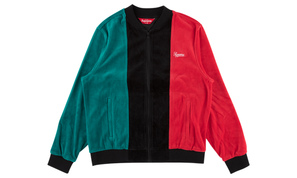 Velour Zip Up Sweatshirt "SS 18"