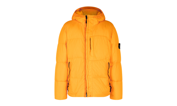 Garment Dyed Crinkle Reps Hooded Down Jacket "Orange"